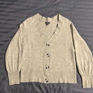 Women’s Gray Cashmere Cardigan Sweater
